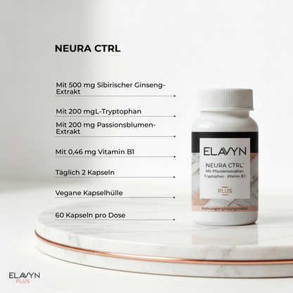 ELAVYN NEURA CTRL Kapseln mit Ginseng und Passionsblume